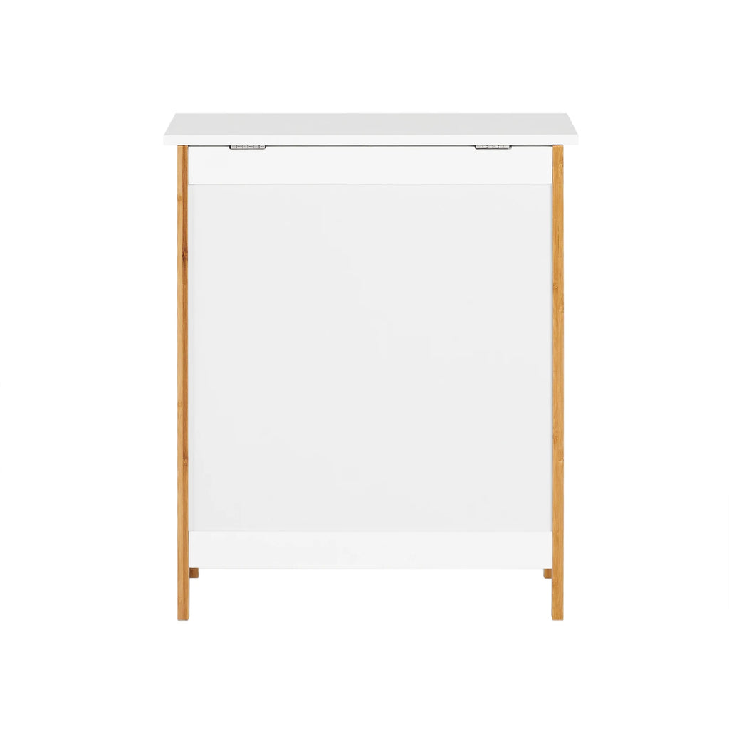Panier à linge bois blanc