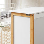 Panier à linge bois blanc