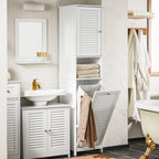 Meuble salle de bain avec panier à linge