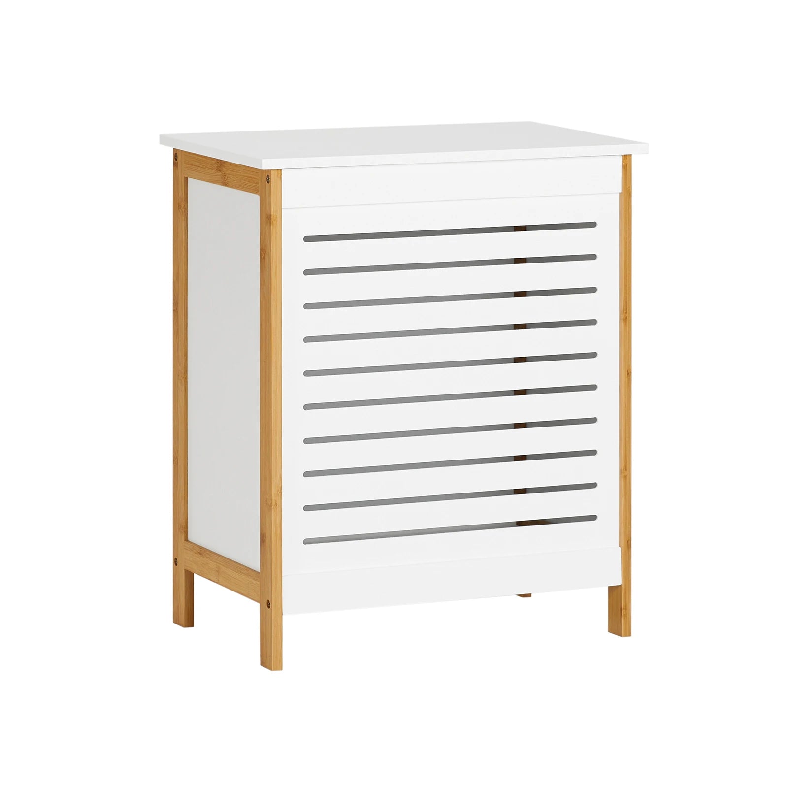Panier à linge bois blanc