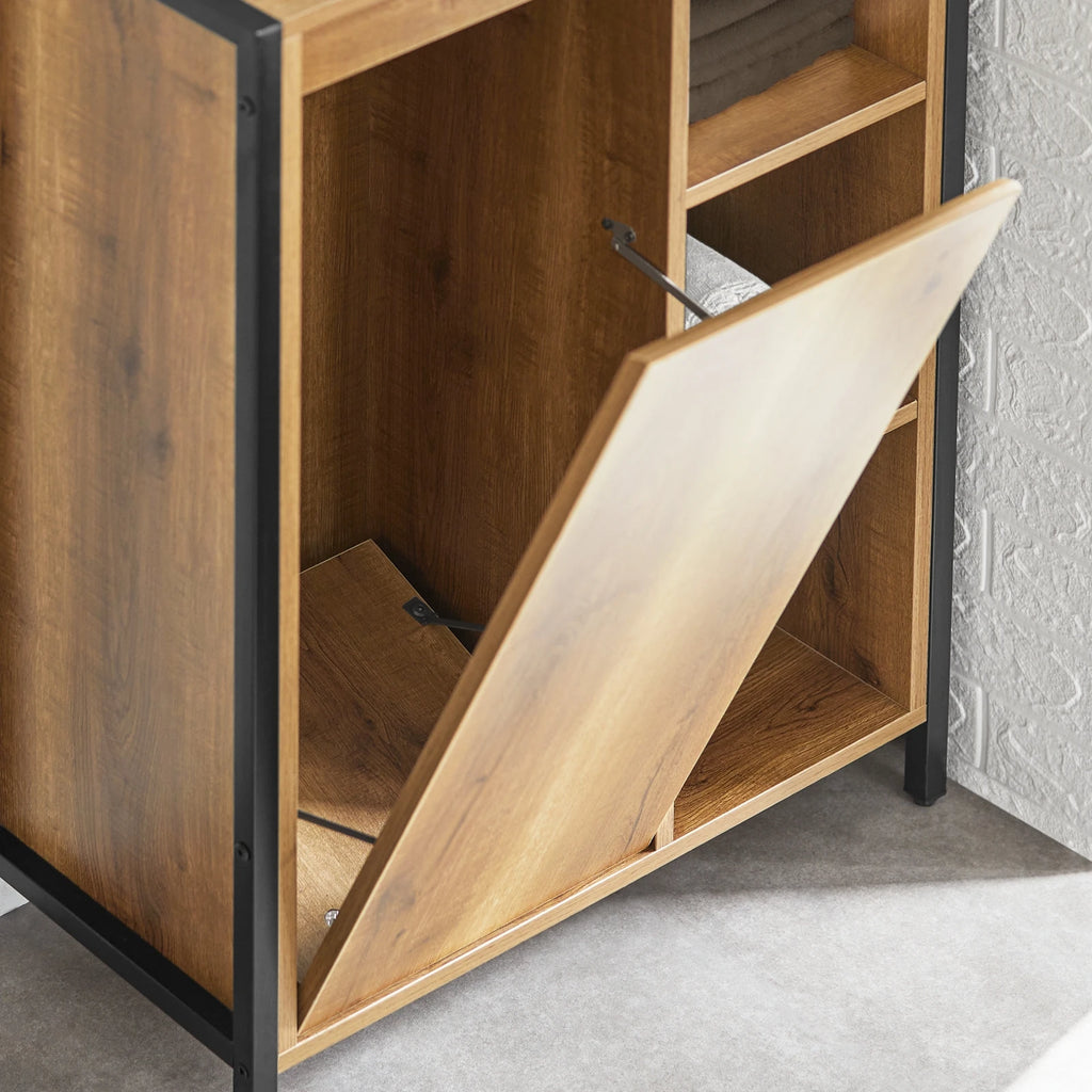 Meuble avec panier à linge intégré