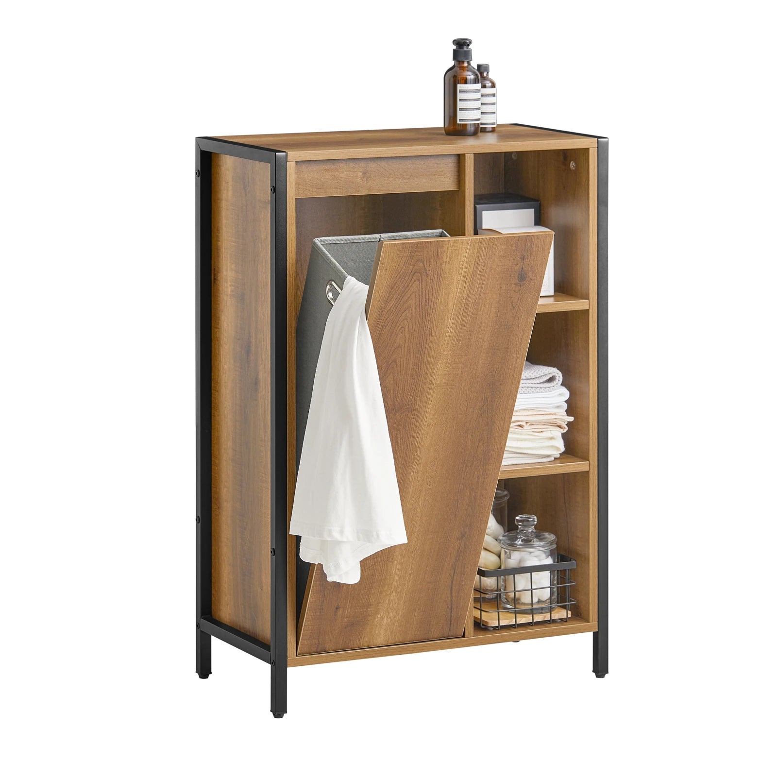 Meuble avec panier à linge intégré
