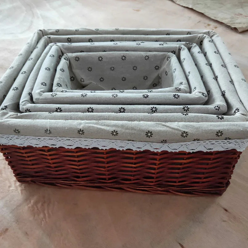 Panier de rangement en rotin