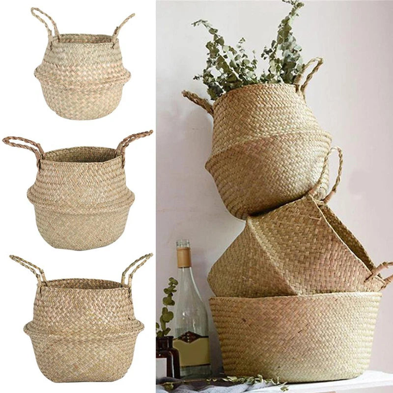 Grand panier en osier pour plante