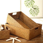 Panier de rangement en jonc de mer