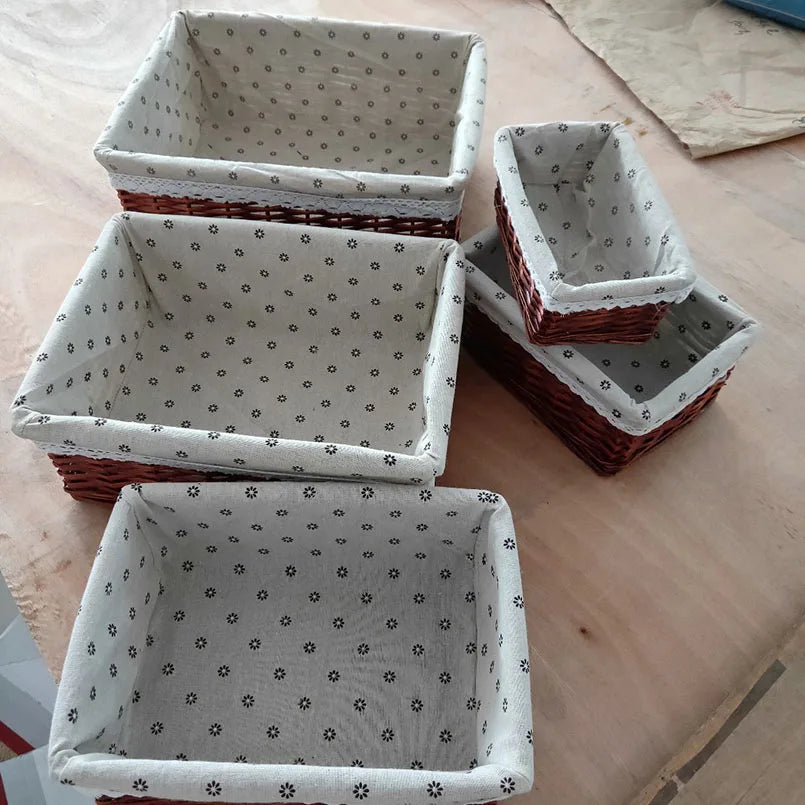 Panier de rangement en rotin