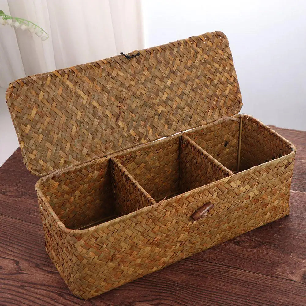 Petit panier de rangement avec couvercle