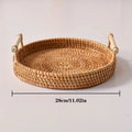 Panier en rotin rond