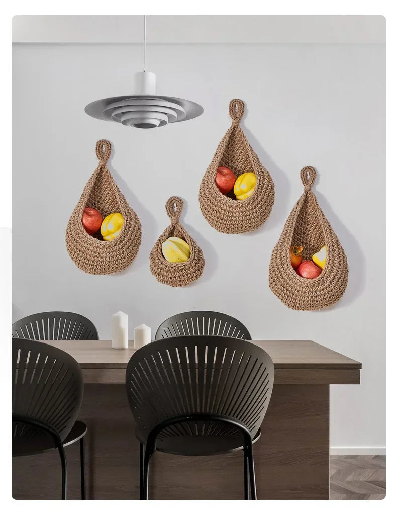 Panier mural en osier