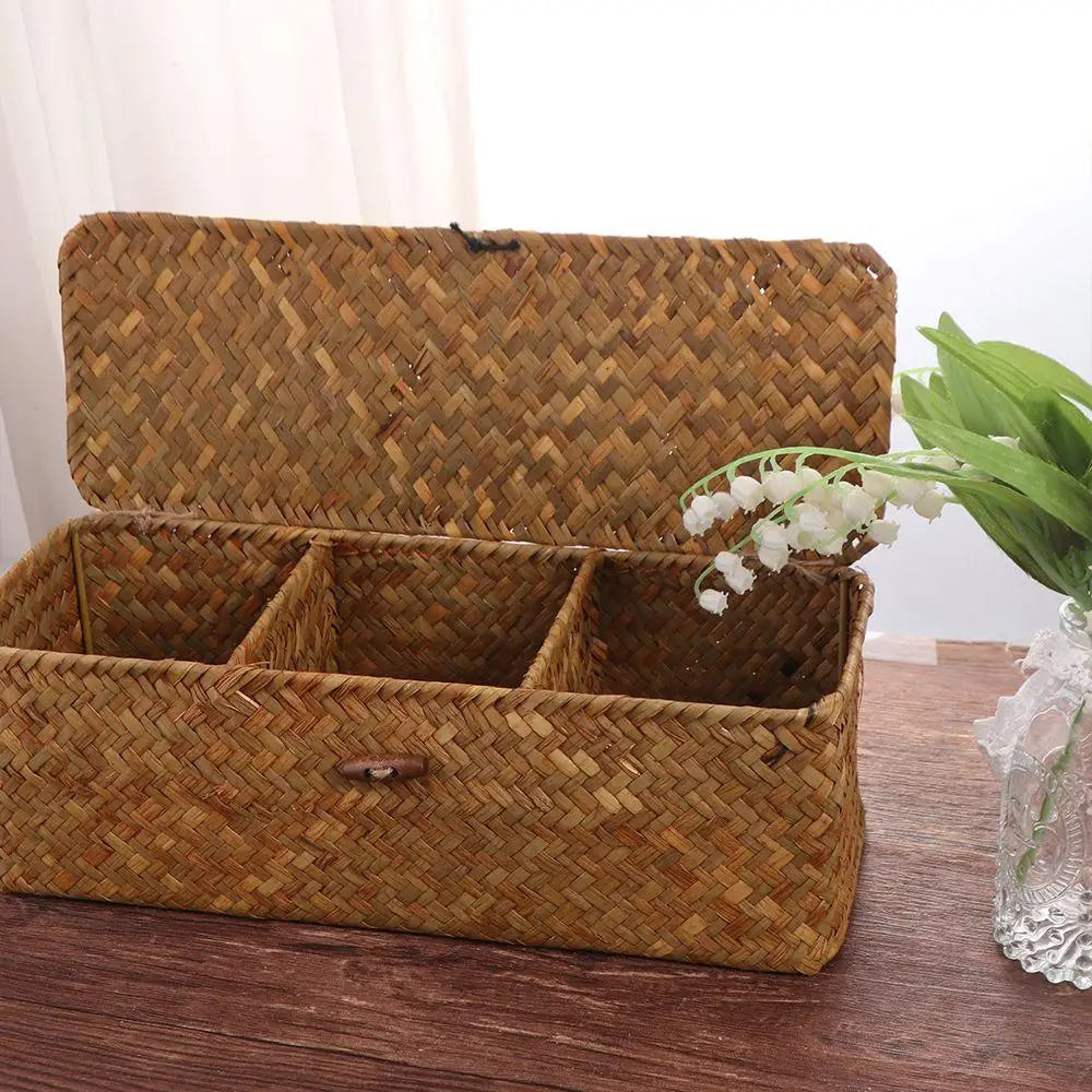 Petit panier de rangement avec couvercle