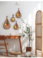 Panier mural en osier