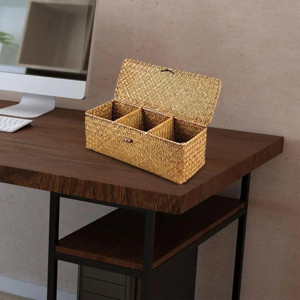 Petit panier de rangement avec couvercle