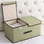 Grand panier de rangement avec couvercle