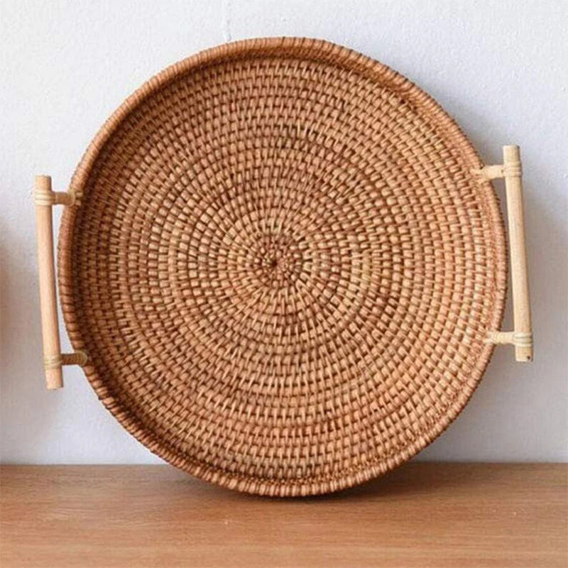 Panier en rotin rond