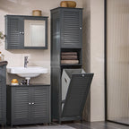 Meuble salle de bain avec panier à linge