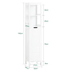 Meuble colonne salle de bain avec panier à linge