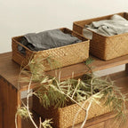 Panier de rangement en jonc de mer