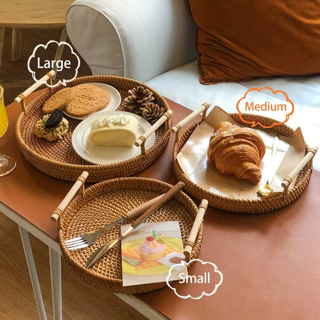 Panier en rotin rond