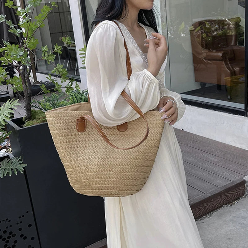 Sac panier osier chic
