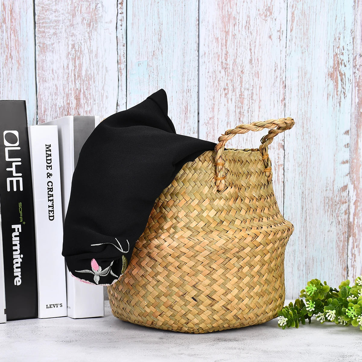 Panier à linge sale en osier