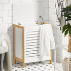 Panier à linge bois blanc