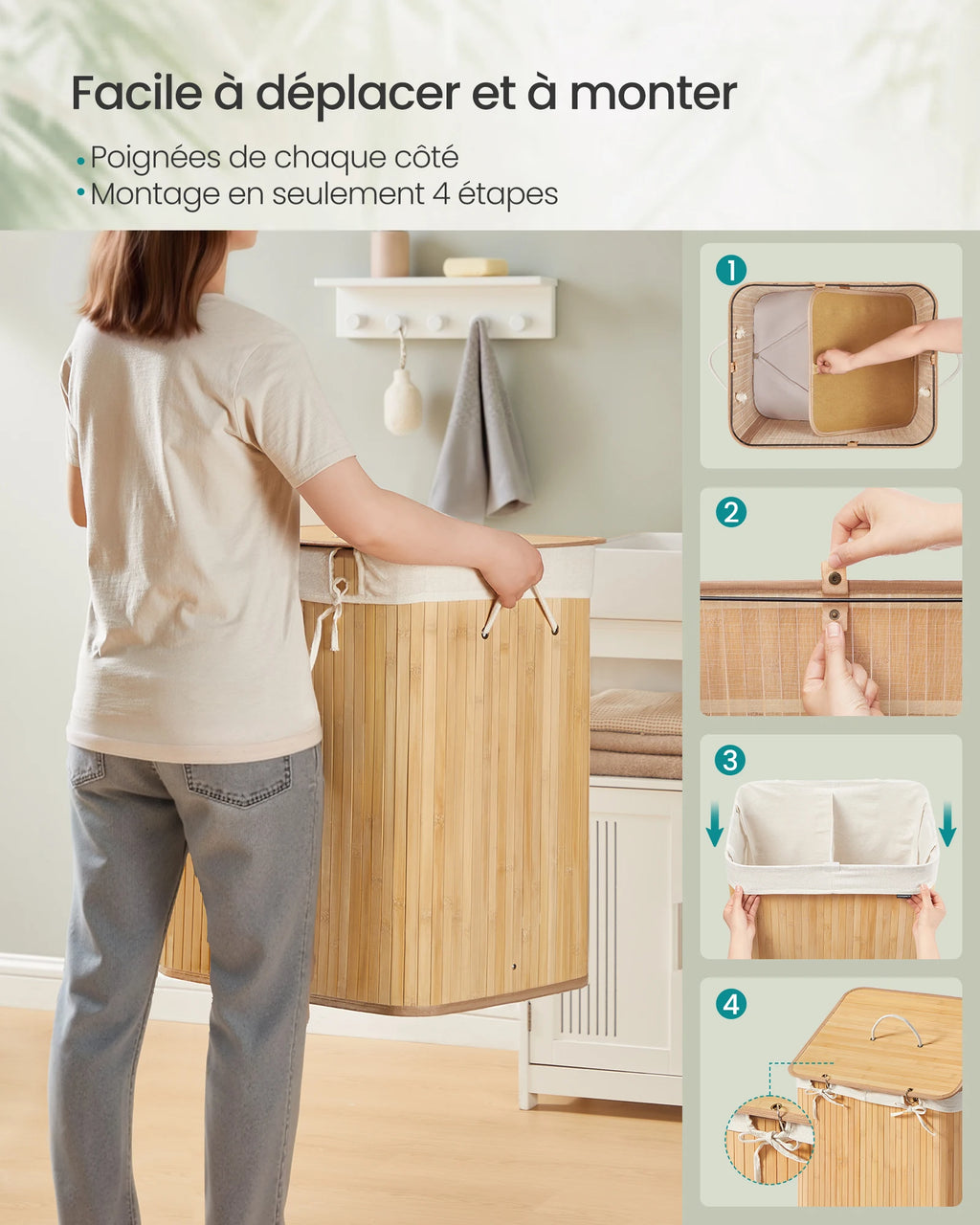 Panière à linge double