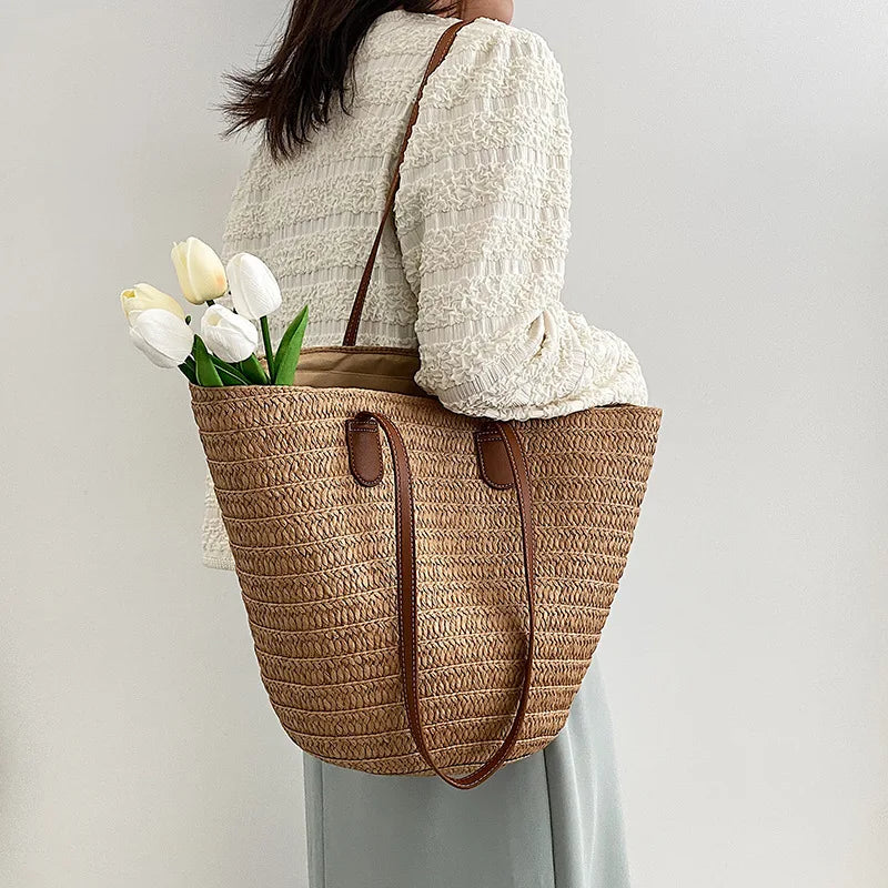 Panier sac en osier
