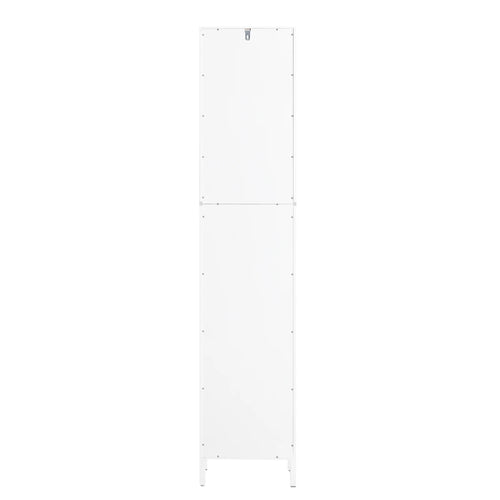 Meuble colonne salle de bain avec panier à linge