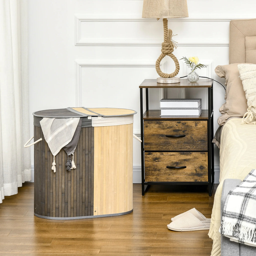 Panier à linge sale en bois