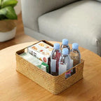 Panier de rangement en jonc de mer