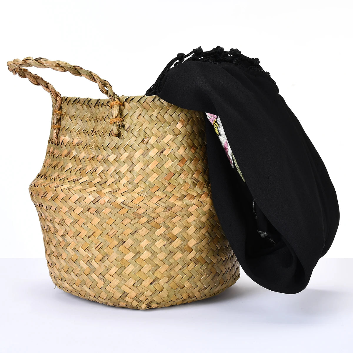 Panier à linge sale en osier