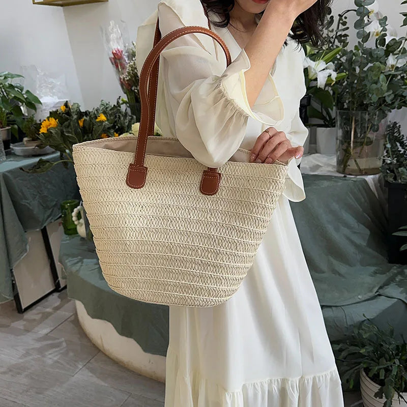 Panier sac en osier