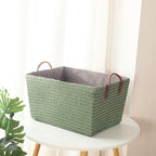 Grand panier effet osier pour rangement