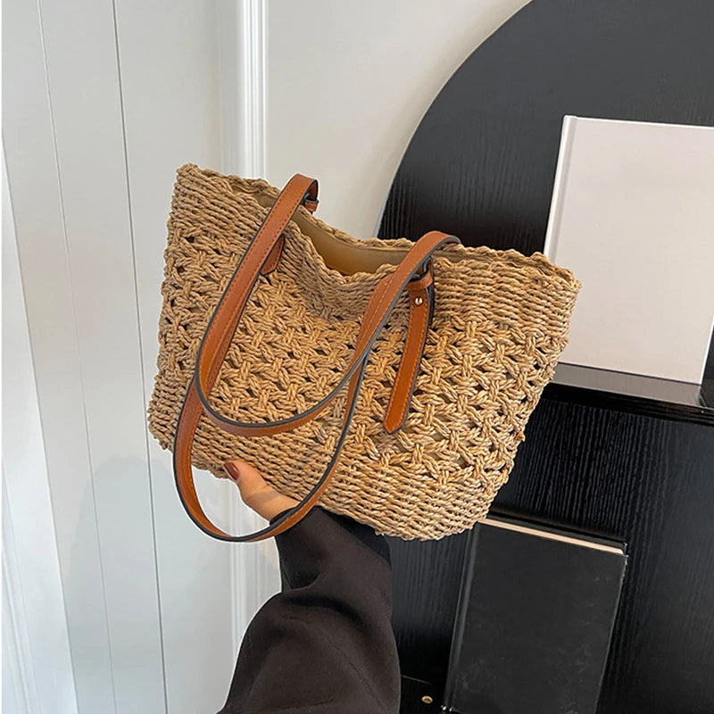 Sac panier en paille