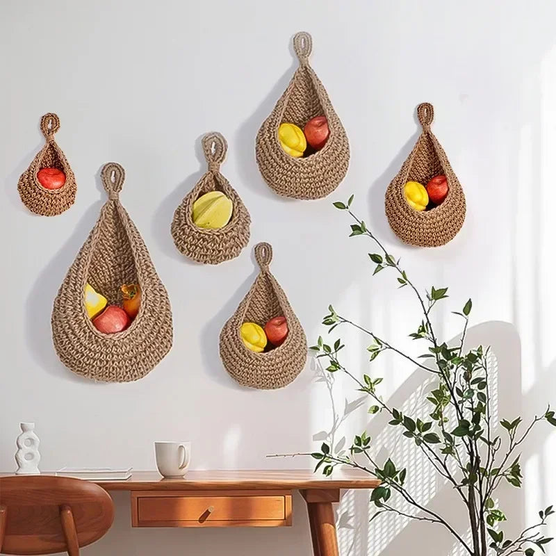 Panier mural en osier