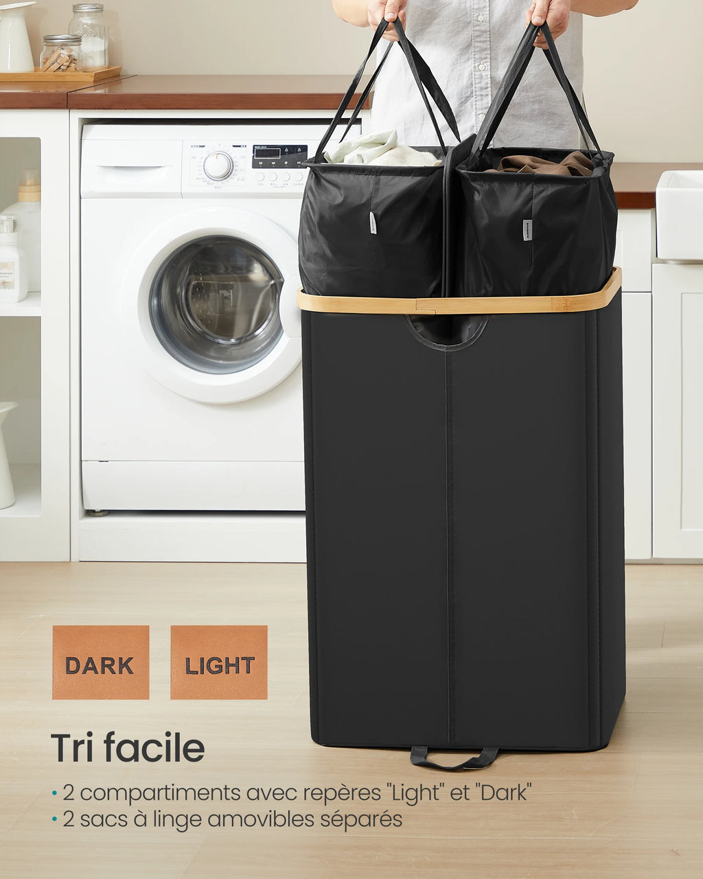 Double panier à linge