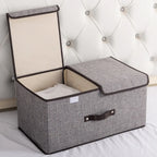 Grand panier de rangement avec couvercle