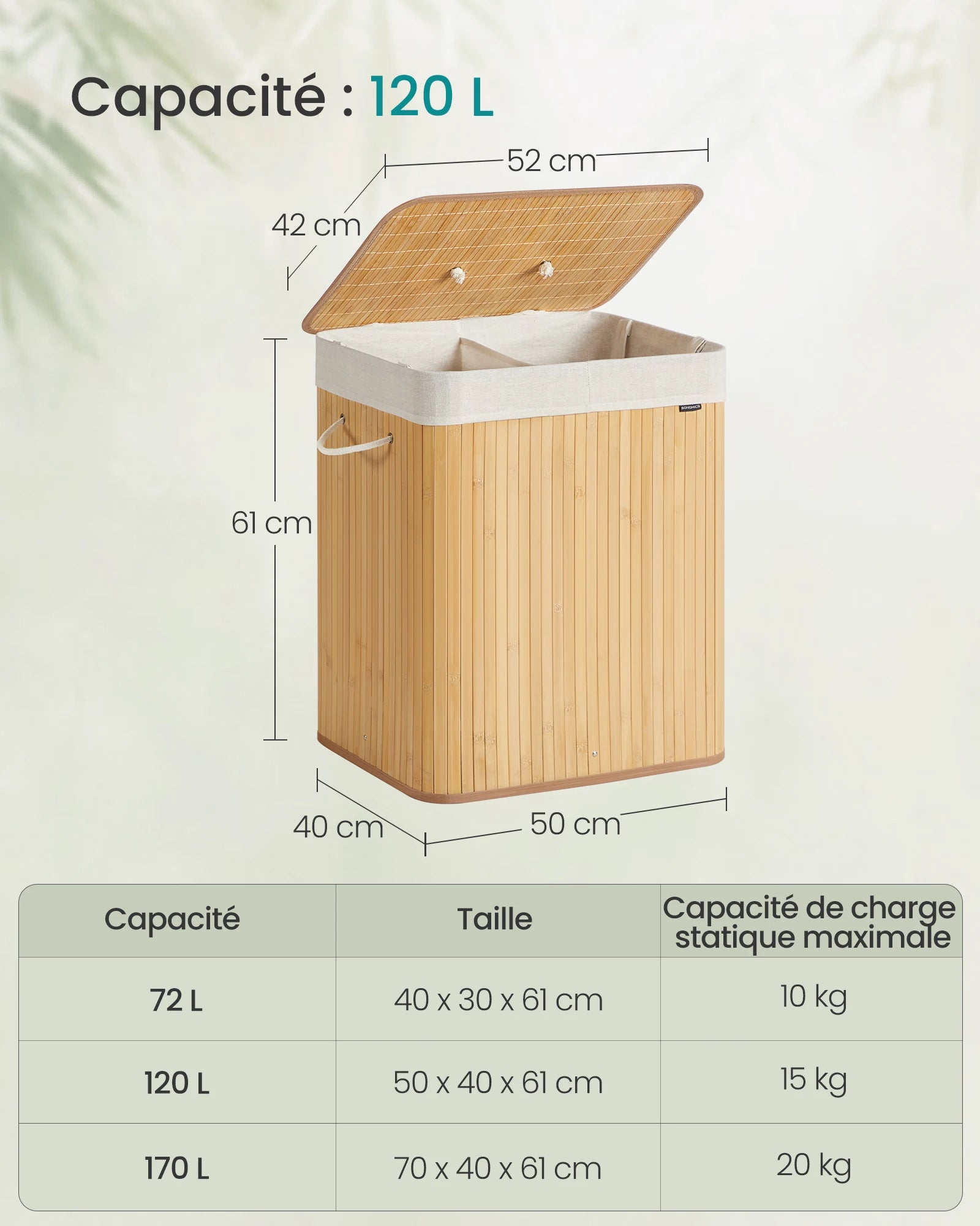 Panière à linge double
