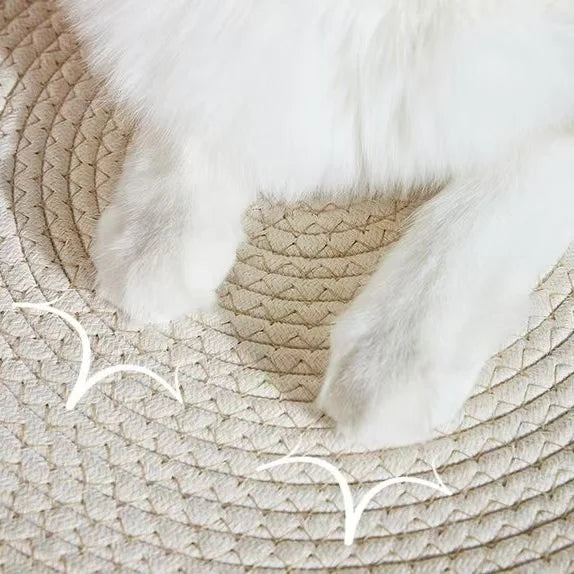 Panier pour chat en rotin