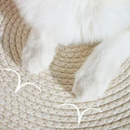 Panier pour chat en rotin