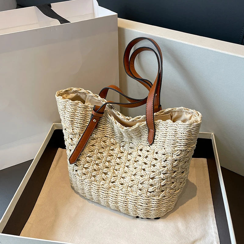 Sac panier en paille