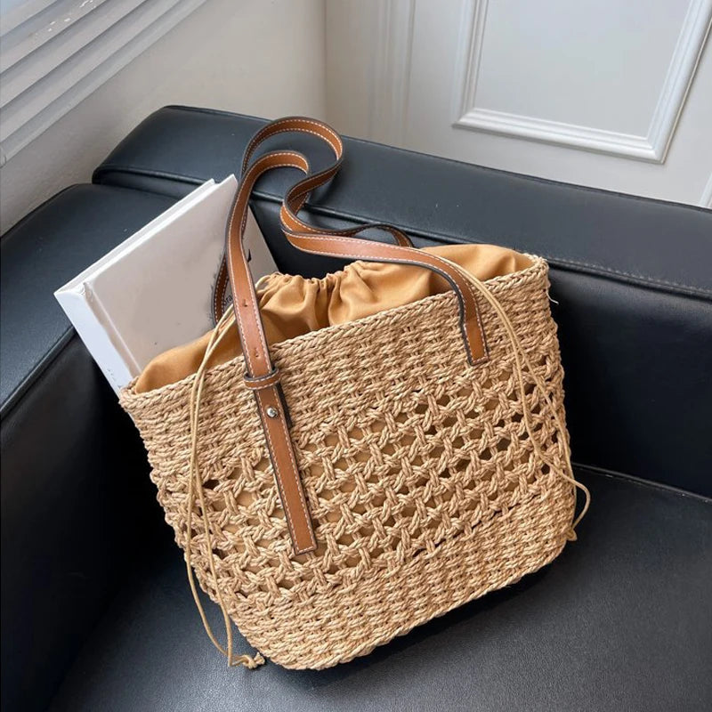 Sac panier en paille