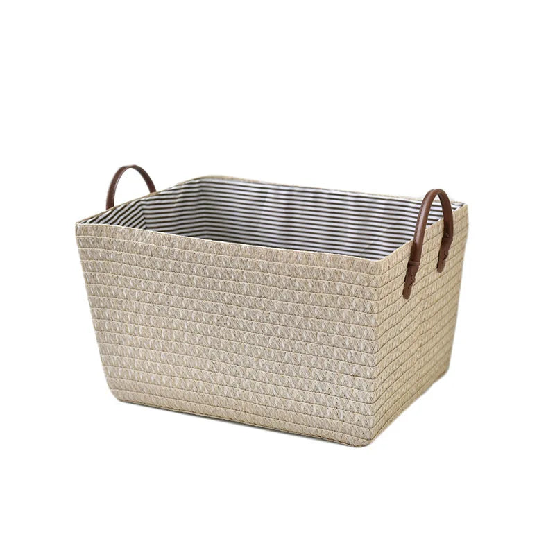 Grand panier effet osier pour bois