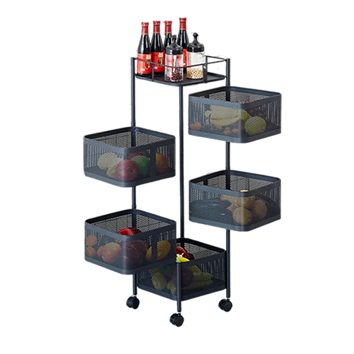 Meuble avec panier de rangement