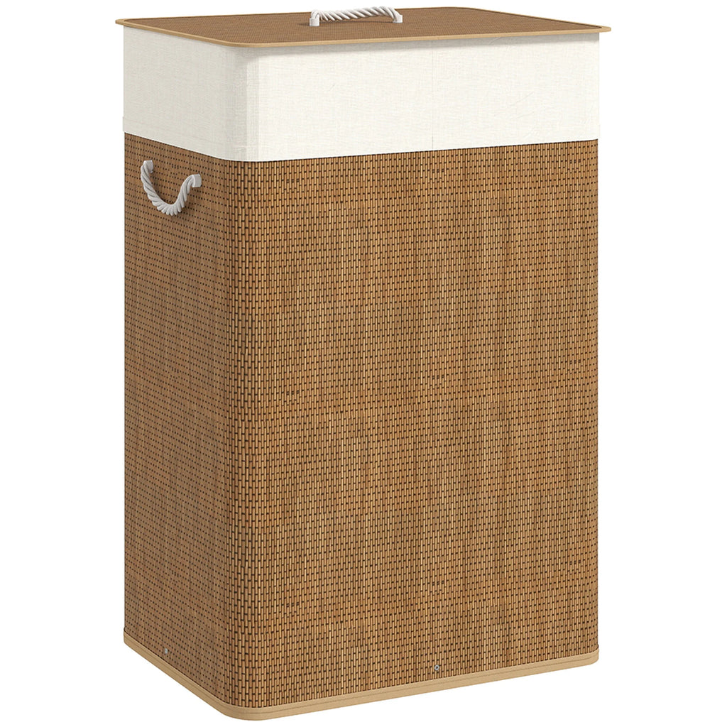 Panier à linge en bambou avec couvercle
