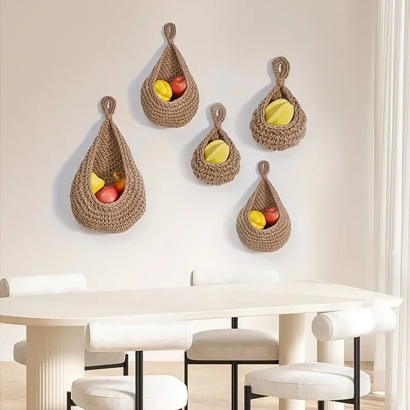 Panier mural en osier