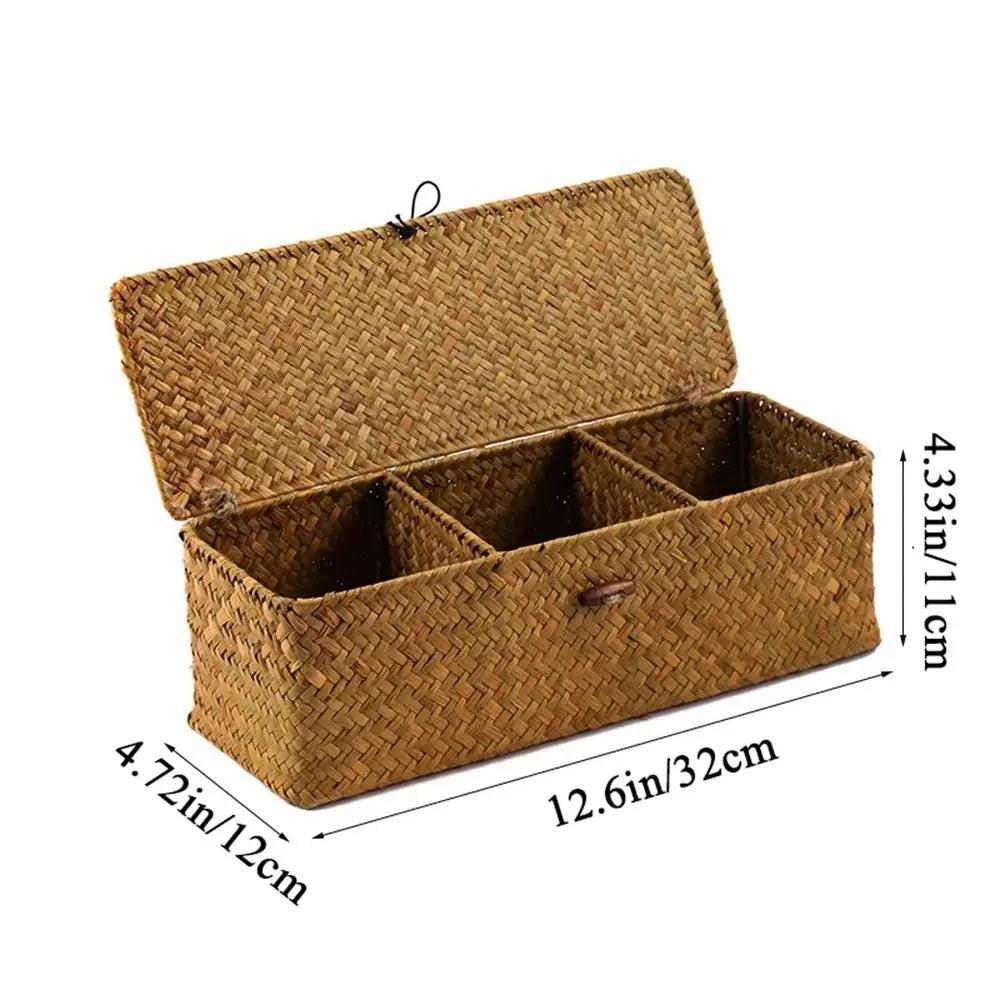 Petit panier de rangement avec couvercle