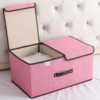 Grand panier de rangement avec couvercle