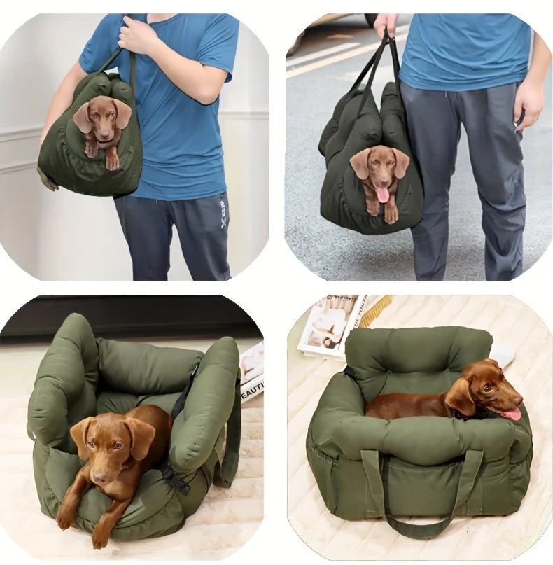 Panier pour chien dans voiture siège arrière