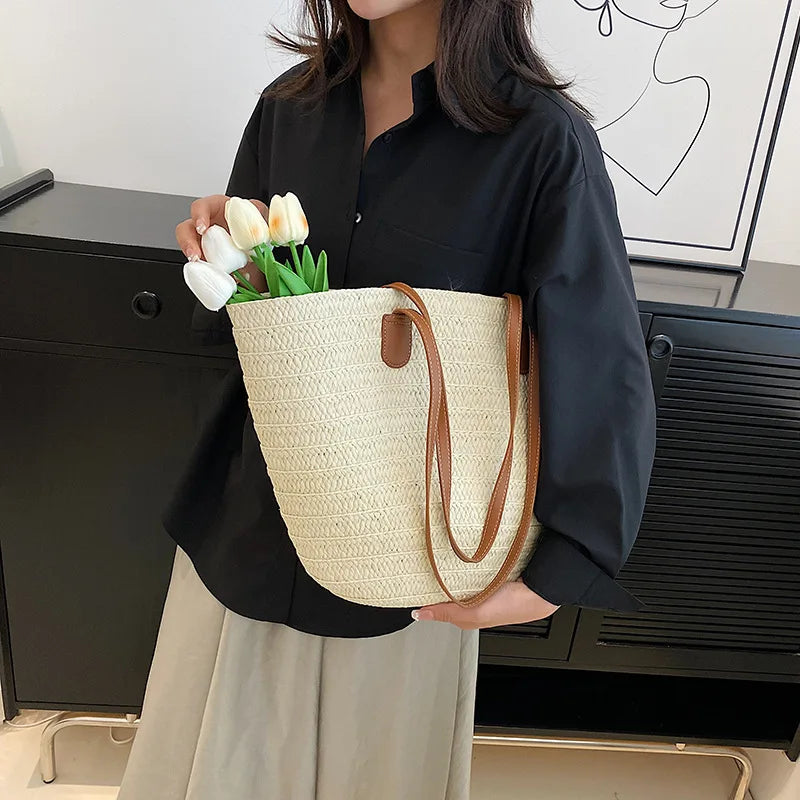 Panier sac en osier